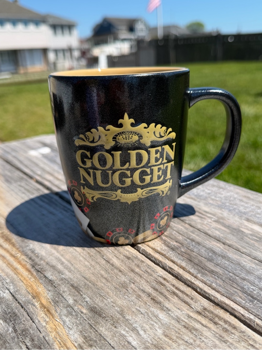Black and Gold Ceramic Coffee Mug by